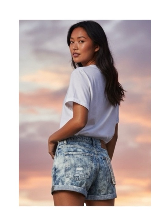 LF Pants - new LF Carmar ❉ Vintage 80’s Acid High Rise Cut Off Rolled Cuff Hem Shorts ❉ 27